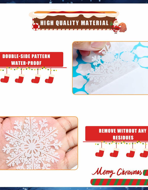 Load image into Gallery viewer, AHEONLAR 142PCS Christmas Window Static Cling Stickers Waterproof White Vinyl
