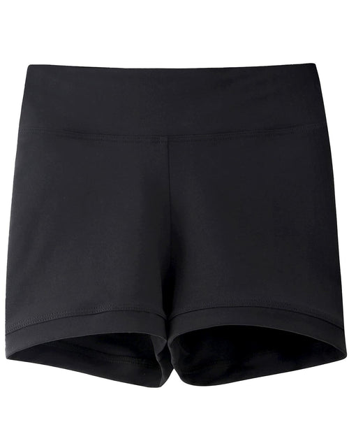 Load image into Gallery viewer, Swdarz Girls Black Gymnastics Dance Shorts Athletic Spandex Size 6-7Y
