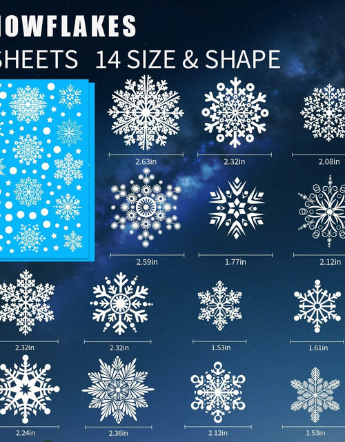 Load image into Gallery viewer, AHEONLAR 142PCS Christmas Window Static Cling Stickers Waterproof White Vinyl
