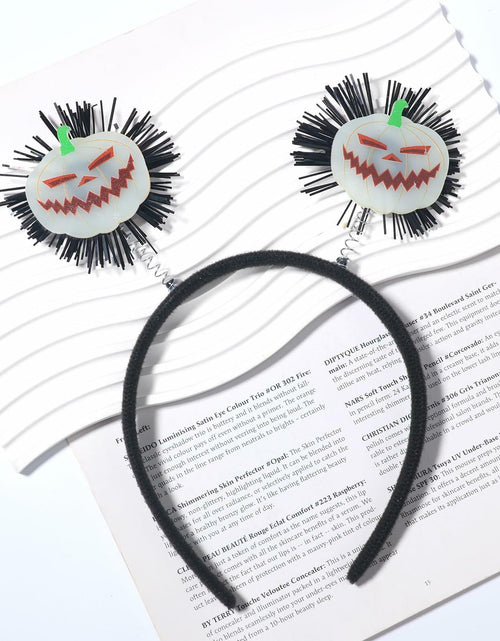 Load image into Gallery viewer, Kistreao Halloween Luminous Pumpkin Headband Glow Dark C-Pumpkin 1Pc Size M
