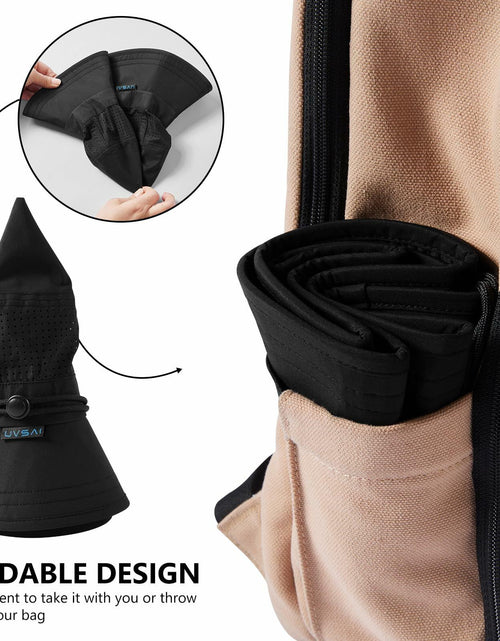 Load image into Gallery viewer, UVSAI UPF 50+ Bucket Sun Hat Laser Mesh Cooling Adjustable Black

