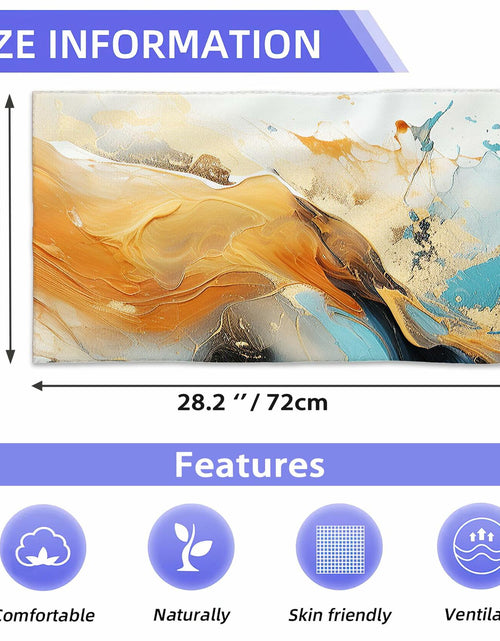 Load image into Gallery viewer, BIGXIUKA Gold Blue Marble Hand Towels Set of 2 28x14 Inch
