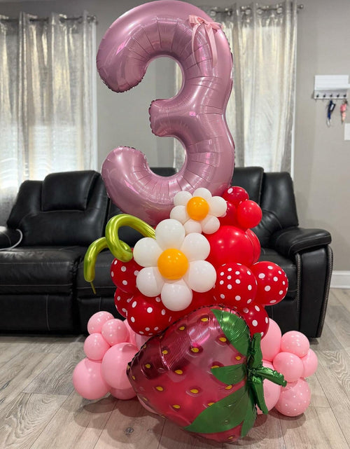Load image into Gallery viewer, KEXINGTUO 2 Pearlescent Pink Number Foil Balloons 40 Inch Birthday Party
