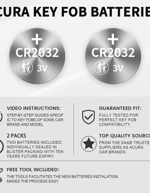 Load image into Gallery viewer, KKNCO Key Fob Battery Replacement for Acura Smart Remote Pack of 2 Batteries
