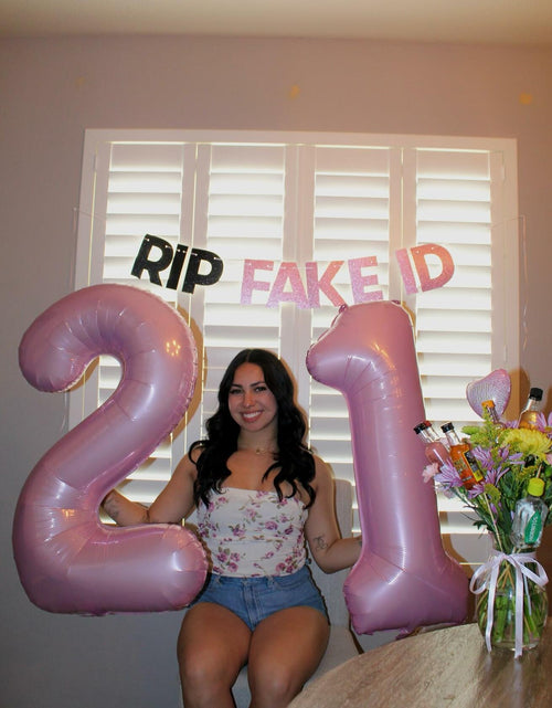 Load image into Gallery viewer, KEXINGTUO 2 Pearlescent Pink Number Foil Balloons 40 Inch Birthday Party
