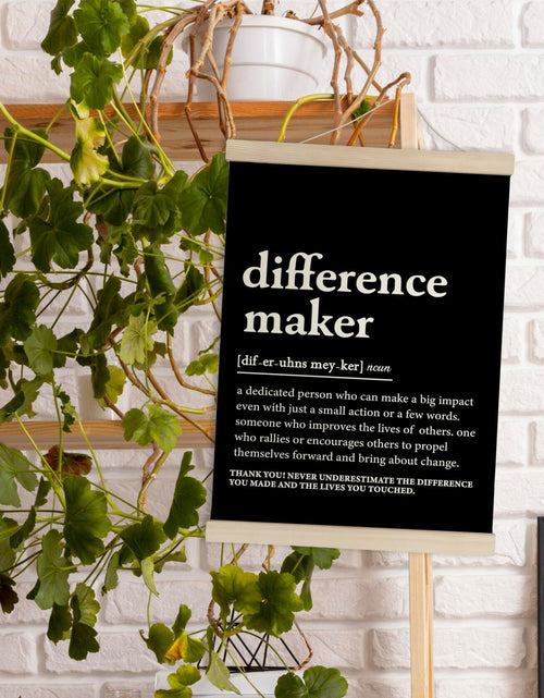 Load image into Gallery viewer, HRQKO Difference Maker Poster Hanger Frame Modern Minimalist 12x16 Black
