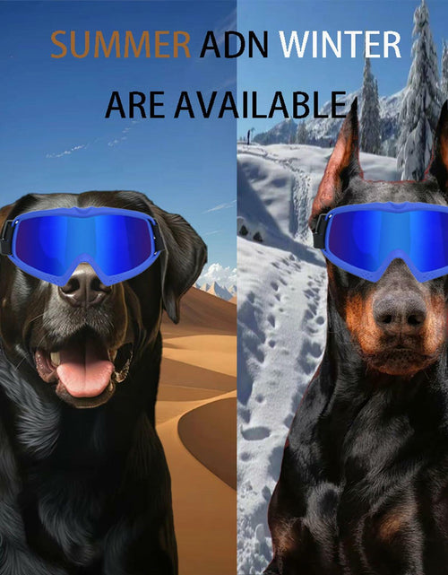 Load image into Gallery viewer, GDSanlian Dog Sunglasses UV-Proof Windproof Adjustable Strap Black Red L
