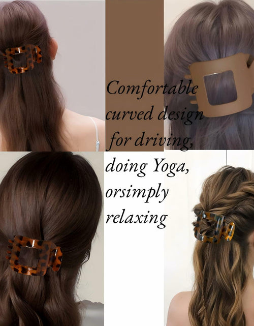 Load image into Gallery viewer, Generic 4-Pack Large Matte Non-Slip Claw Barrettes Hair Clips 4-Square

