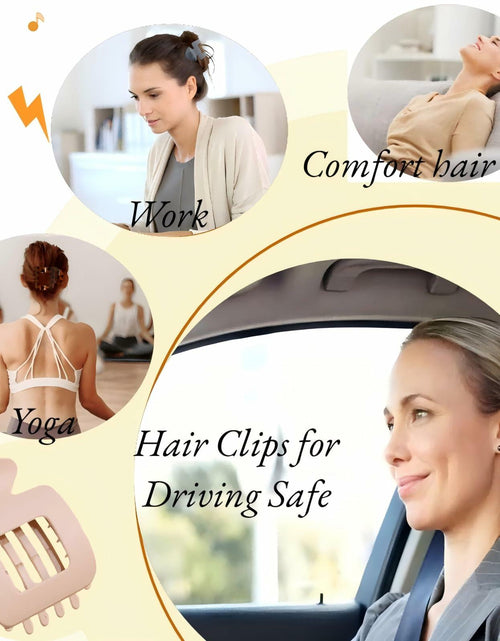 Load image into Gallery viewer, Generic 4-Pack Large Matte Non-Slip Claw Barrettes Hair Clips 4-Square
