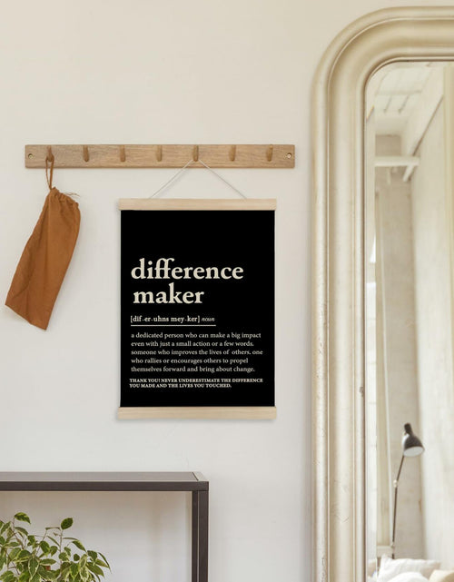 Load image into Gallery viewer, HRQKO Difference Maker Poster Hanger Frame Modern Minimalist 12x16 Black
