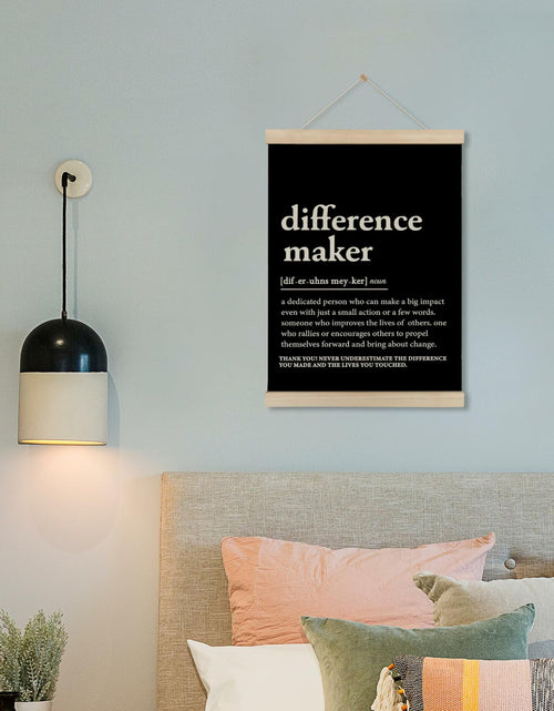 Load image into Gallery viewer, HRQKO Difference Maker Poster Hanger Frame Modern Minimalist 12x16 Black

