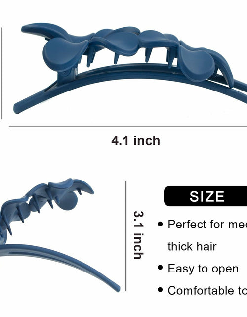Load image into Gallery viewer, Mevnccola 6 Pack 4.1" Floral Matte Hair Claw Clips Non-Slip Multi-Color
