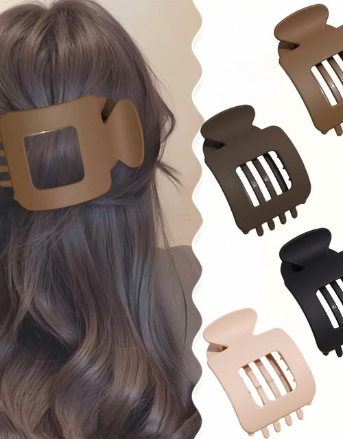 Load image into Gallery viewer, Generic 4-Pack Large Matte Non-Slip Claw Barrettes Hair Clips 4-Square
