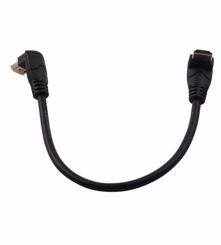 LARRITS HDMI 2.0 Cable 1FT 90 Degree Elbow Ultra Short 4K 60Hz Black