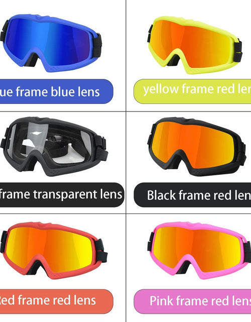 Load image into Gallery viewer, GDSanlian Dog Sunglasses UV-Proof Windproof Adjustable Strap Black Red L
