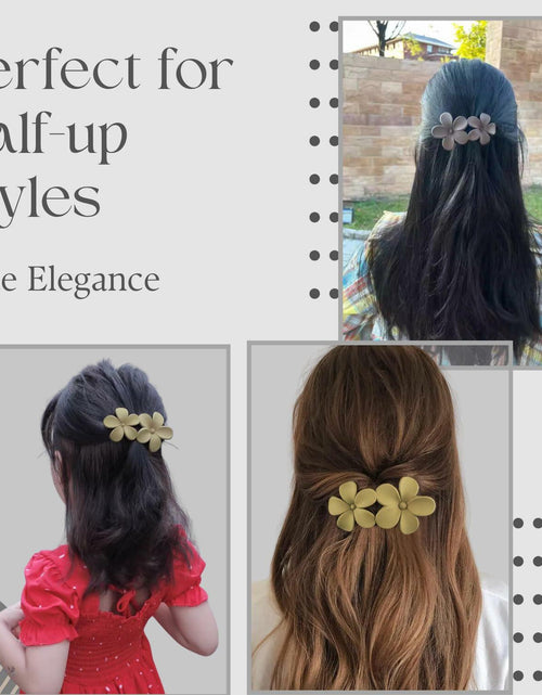 Load image into Gallery viewer, Mevnccola 6 Pack 4.1" Floral Matte Hair Claw Clips Non-Slip Multi-Color
