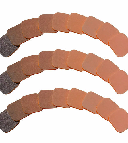 Toromp 2x2 Inch Soft Touch Sanding Pads 27 Pack Orange 320-3500 Grit
