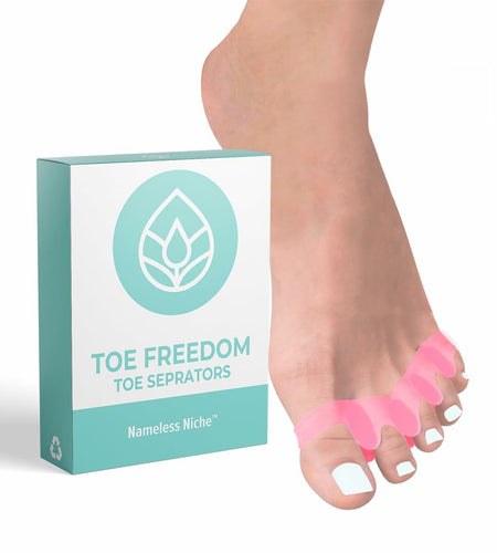 NAMELESS NICHE Toe Separators Bunion Corrector Toe Spacers Pink 1 Pair
