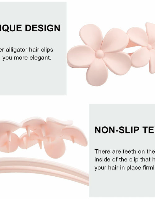 Load image into Gallery viewer, Mevnccola 6 Pack 4.1" Floral Matte Hair Claw Clips Non-Slip Multi-Color

