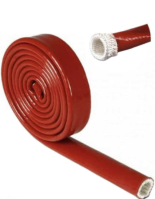 Load image into Gallery viewer, Ummickl 1" ID Silicone Coated Fiberglass Heat Sleeve 3.3ft Red
