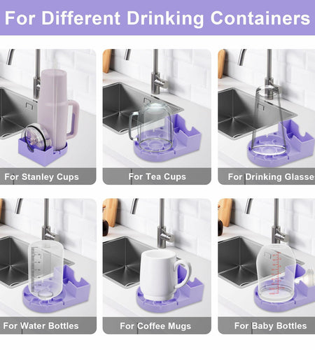 SISAYWEY Silicone Water Bottle Drying Rack Stanley 20/30/40oz Cups Purple 1Pc