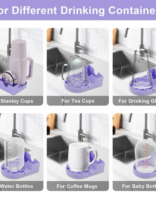 Load image into Gallery viewer, SISAYWEY Silicone Water Bottle Drying Rack Stanley 20/30/40oz Cups Purple 1Pc

