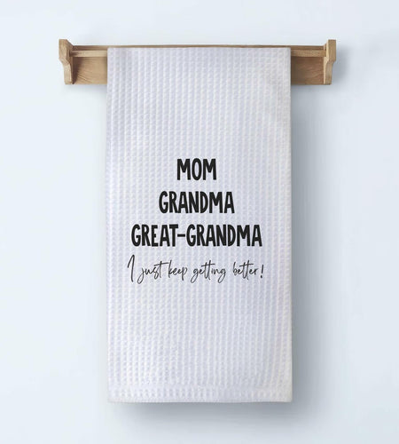 XUISWELL Grandma Gifts Kitchen Towels Great Grandma 16x24 Inch