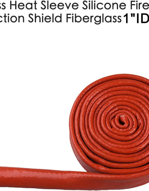 Load image into Gallery viewer, Ummickl 1" ID Silicone Coated Fiberglass Heat Sleeve 3.3ft Red
