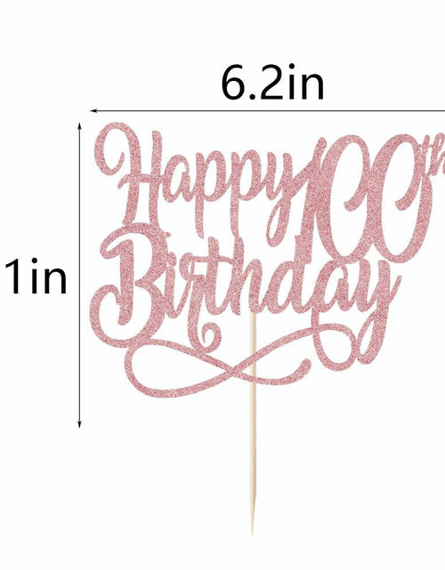 Load image into Gallery viewer, Qertesl Happy 75th Birthday Cake Topper Rose Gold Paper 1 Item Party Decor
