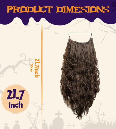 UQJE Long Curly Brown Wizard Beard Adult Cosplay Halloween One Size