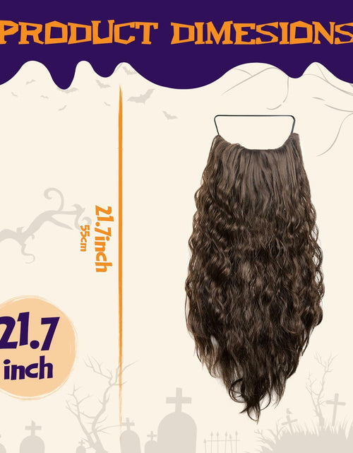 Load image into Gallery viewer, UQJE Long Curly Brown Wizard Beard Adult Cosplay Halloween One Size
