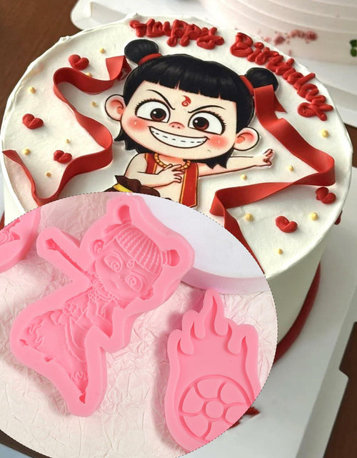 Load image into Gallery viewer, ICNYEKl 5 Pcs Cartoon Chocolate Fondant Silicone Molds Cake Decor Baking
