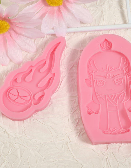 Load image into Gallery viewer, ICNYEKl 5 Pcs Cartoon Chocolate Fondant Silicone Molds Cake Decor Baking
