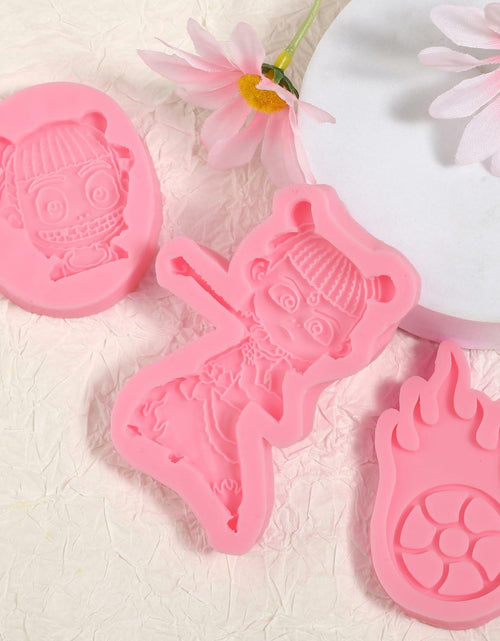 Load image into Gallery viewer, ICNYEKl 5 Pcs Cartoon Chocolate Fondant Silicone Molds Cake Decor Baking
