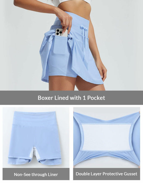 Load image into Gallery viewer, baleaf Women's Swim Skirt High Waisted Tummy Control Light Blue Size 2XL
