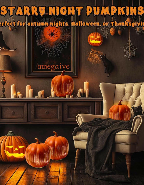 Load image into Gallery viewer, YCNASSS Thanksgiving Starry Night LED Pumpkin Lights Decorative Timer
