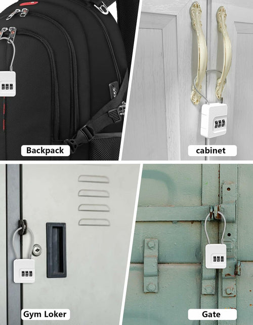 Load image into Gallery viewer, Coipdfty 3-Digit Combination Lock with Flexible Steel Cable Waterproof Black 1
