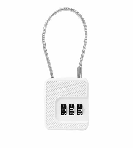 Coipdfty 3-Digit Combination Lock with Flexible Steel Cable Waterproof Black 1