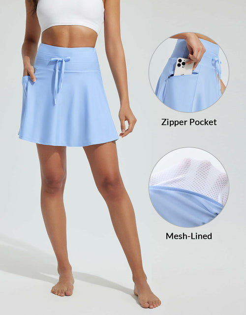 Load image into Gallery viewer, baleaf Women's Swim Skirt High Waisted Tummy Control Light Blue Size 2XL

