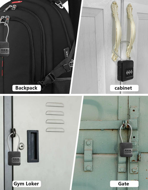Load image into Gallery viewer, Coipdfty 3 Digit Combination Lock Flexible Steel Cable Waterproof White 2 Pack
