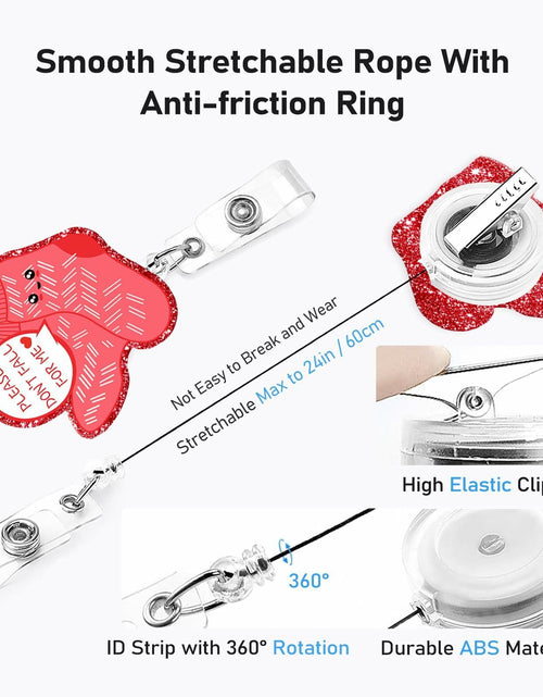 Load image into Gallery viewer, Gisscive Don't Fall for Me Badge Reel Holder Retractable Swivel Clip Red
