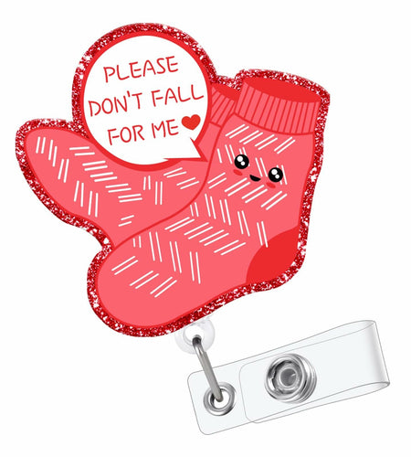 Gisscive Don't Fall for Me Badge Reel Holder Retractable Swivel Clip Red