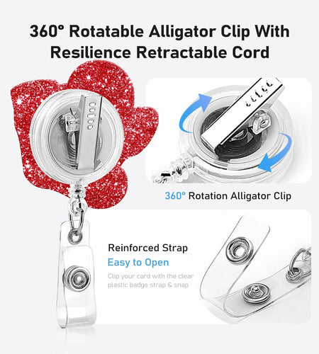 Gisscive Don't Fall for Me Badge Reel Holder Retractable Swivel Clip Red