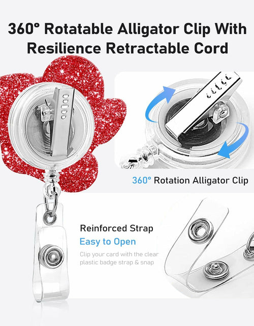 Load image into Gallery viewer, Gisscive Don't Fall for Me Badge Reel Holder Retractable Swivel Clip Red
