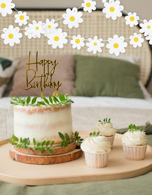 Load image into Gallery viewer, YQQYG Daisy Banner Garland 4 PCS White Paper Party Decor
