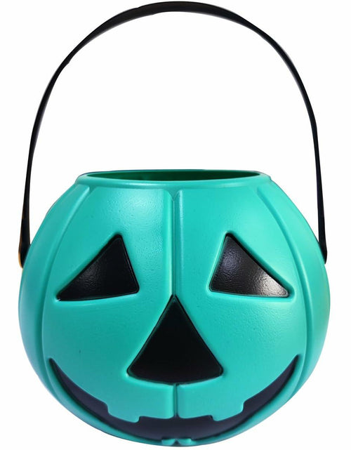 Load image into Gallery viewer, DQFAQYY Teal Pumpkin Bucket 7" Plastic Halloween Candy Bowl 7x7x5.5in
