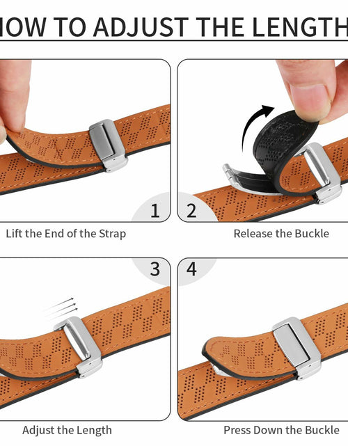 Load image into Gallery viewer, Limque Magnetic Genuine Leather Watch Band for Apple Watch 38-49mm
