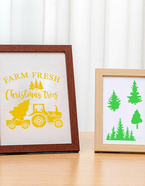 Load image into Gallery viewer, Suartus Christmas Stencils 16pcs Pine Trees Snowflake Elk Santa Reusable

