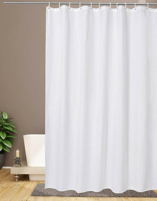 Load image into Gallery viewer, EurCross Fabric Shower Curtain Liner 72x84 White Water-Repellent Polyester
