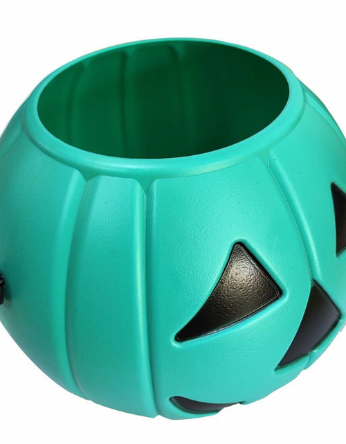 Load image into Gallery viewer, DQFAQYY Teal Pumpkin Bucket 7" Plastic Halloween Candy Bowl 7x7x5.5in
